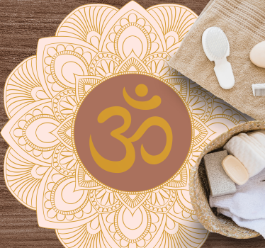 Símbolo Om Buda mandala vinyl rug - TenStickers