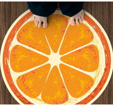 Orange Slice Pattern kitchen vinyl rug - TenStickers
