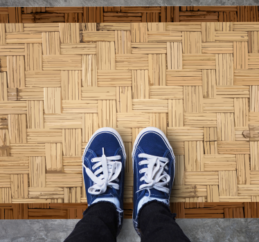 Organic Woven Surface entrance hall vinyl rug - TenStickers