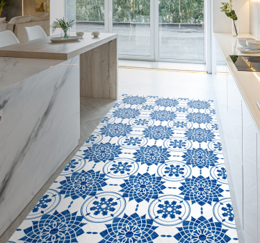 Ornamental Medallion tile vinyl rug - TenStickers