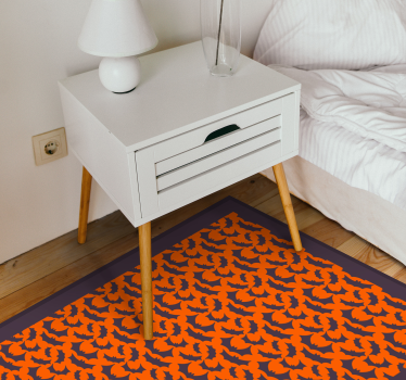 Ornate Feline Motif animal print vinyl rug - TenStickers