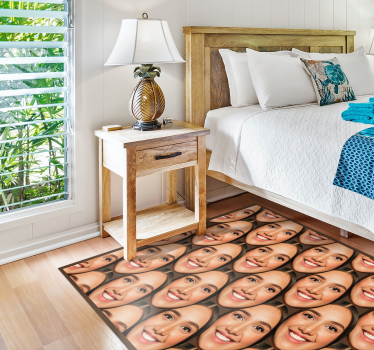 Personalised face rug personalised vinyl rug - TenStickers