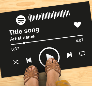 Personalized Music Interface custom vinyl rug - TenStickers