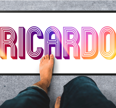 Custom Name neon teen vinyl rug - TenStickers