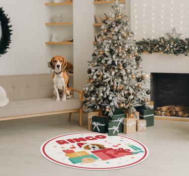 Personalized pet Christmas custom vinyl rug  - TenStickers