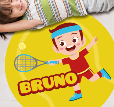 Personalized Sports custom vinyl rug - TenStickers