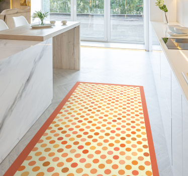 Polka Dotted Arrays striped vinyl rug - TenStickers