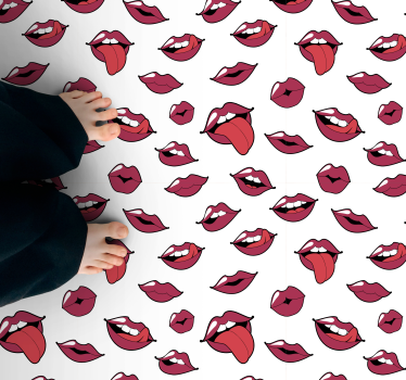 Pop Art Lips rug for teens - TenStickers