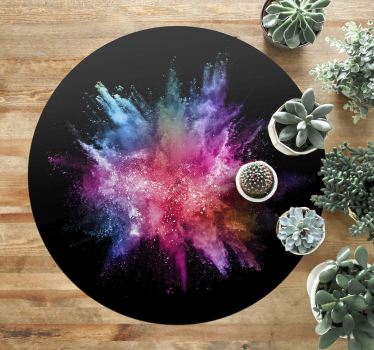 Powder explosion bedroom vinyl rug - TenStickers