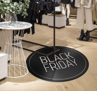 Round Black Friday circular floor mat - TenStickers