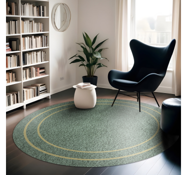 Round Minimalist Style minimal vinyl rug - TenStickers