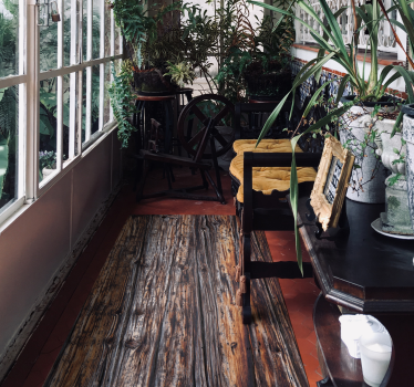 Rustic Timber Detail wood effect vinyl rug - TenStickers