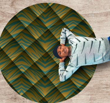 Safari Inspired Pattern animal print vinyl rug - TenStickers
