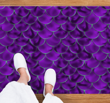 Purple pattern with scales animal print vinyl rug - TenStickers