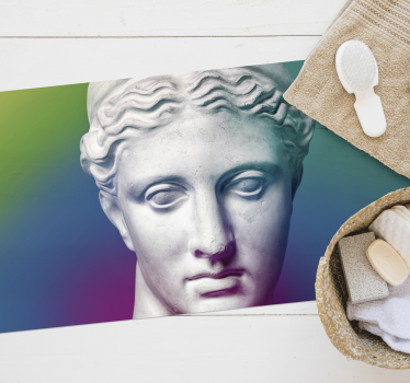 Sculptural Gradient minimal vinyl rug - TenStickers