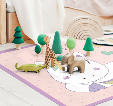 Sleepy Unicorn custom vinyl rug - TenStickers
