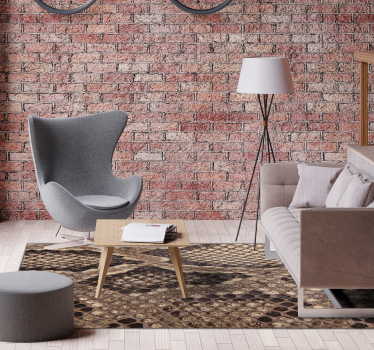 Snakeskin Pattern Print Living Room Vinyl Carpet - TenStickers