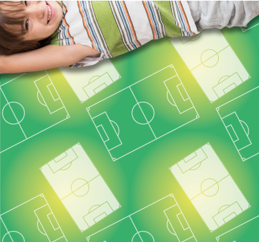 Soccer Field Pattern game vinyl rug - TenStickers