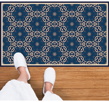 Sophisticated Mosaic Arrangement bedroom vinyl rug - TenStickers