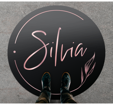 Elegant custom name teen vinyl rug - TenStickers