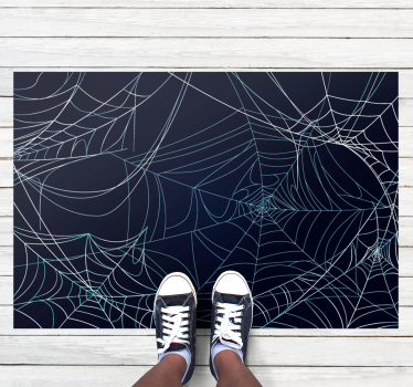 Spooky Cobwebs halloween vinyl rug - TenStickers