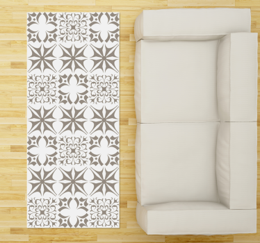 Star Patterned Tiling mosaic vinyl rug - TenStickers