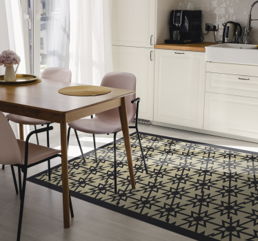 Starburst Pattern dining room vinyl rug - TenStickers