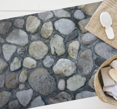 Stone effect vinyl rug pebble stone pathway - TenStickers