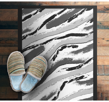 Stylish Zebra Stripes animal print vinyl rug - TenStickers