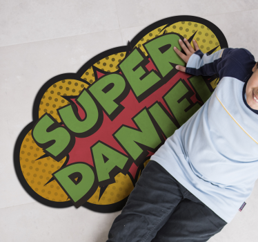 Superhero Customizable custom vinyl rug - TenStickers