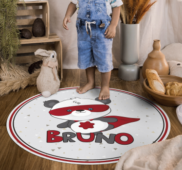 Superpanda personalised rug - TenStickers