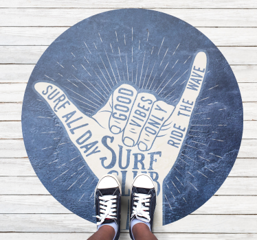 Surf Club Emblem custom rug - TenStickers