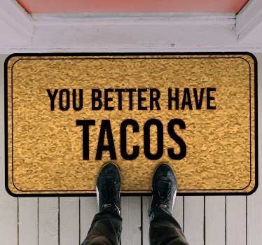 Tacos Welcome Message custom rug - TenStickers