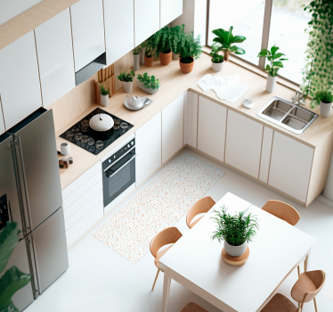Terrazo candy tile kitchen vinyl rug - TenStickers