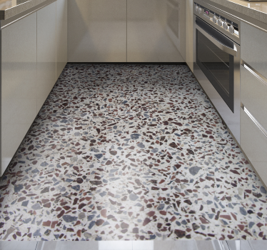 Terrazzo gray colour texture vinyl rug - TenStickers