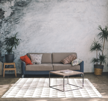 Textured vinyl rug with textured stripe pattern - TenStickers
