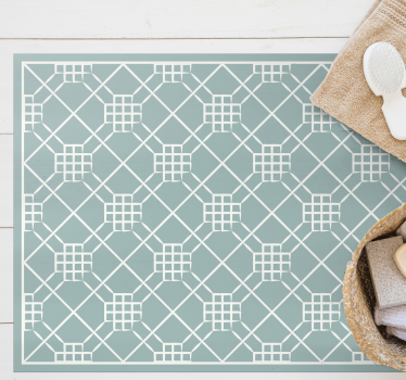 Tile vinyl rug geometric tile symmetry - TenStickers