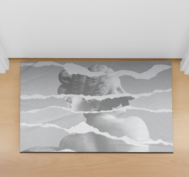 Torn paper effect textured vinyl rug - TenStickers