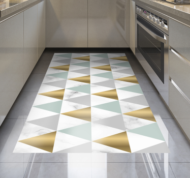 Triangle mosaic geometric vinyl rug - TenStickers