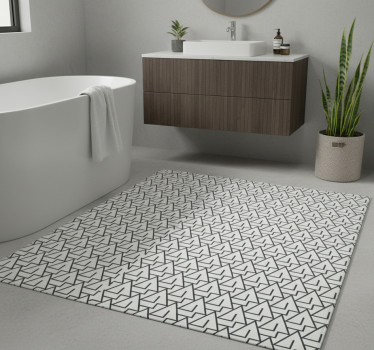 Triangles bathroom vinyl rug - TenStickers