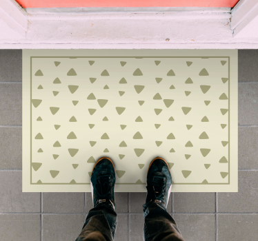 Triangular pattern geometric vinyl rug - TenStickers