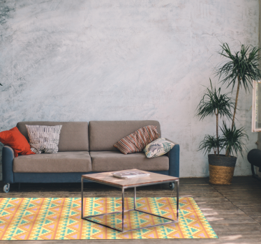 Tribal Patterned Decor geometric vinyl rug - TenStickers