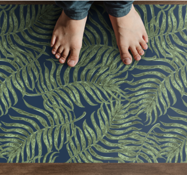 Tropical Leaf Pattern Plant Rug - TenStickers