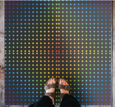 Rainbow diamond design teen vinyl rug - TenStickers