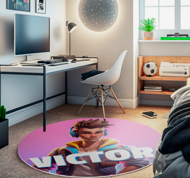 Videogame male character bedroom rug - TenStickers