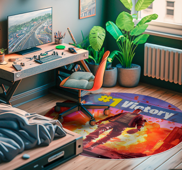Videogame soldier victory bedroom rug - TenStickers