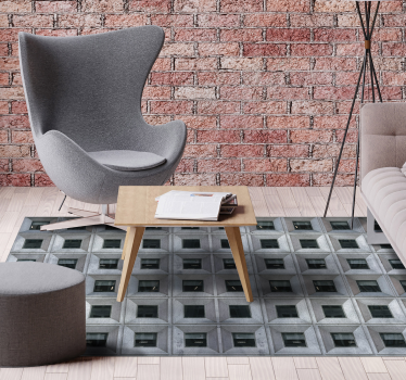 Vinyl rug brutalist grey laminate flooring - TenStickers