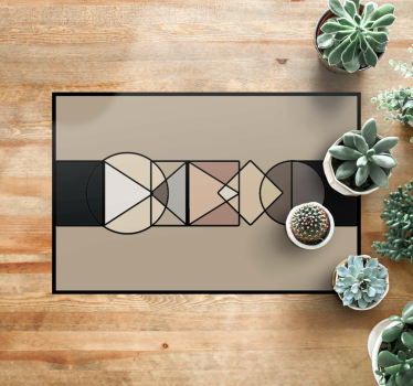 Circular geometric shapes vinyl hallway runner - TenStickers