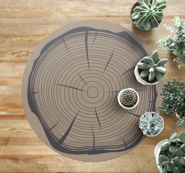 Vinyl tree trunk rug nature carpet - TenStickers