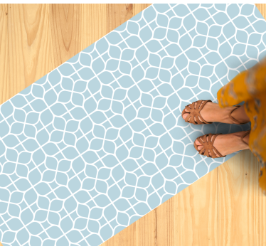 White and grey elements geometric vinyl rug - TenStickers